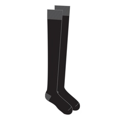 NWH Sock Winter O/Knee Black 2pk